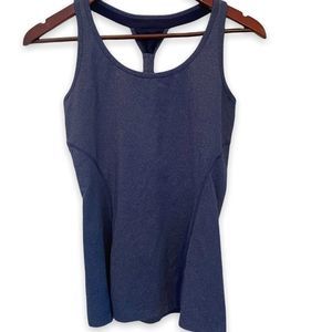 Tuff Athletics blue tank top with built in bra size medium